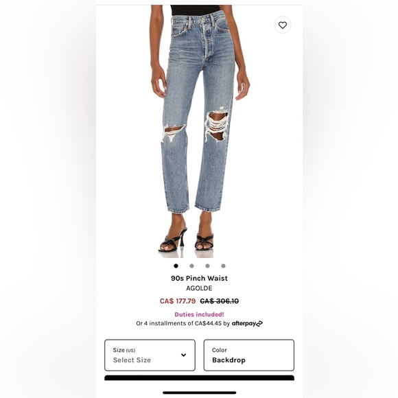 Agolde jeans size 28 - Picture 1 of 3